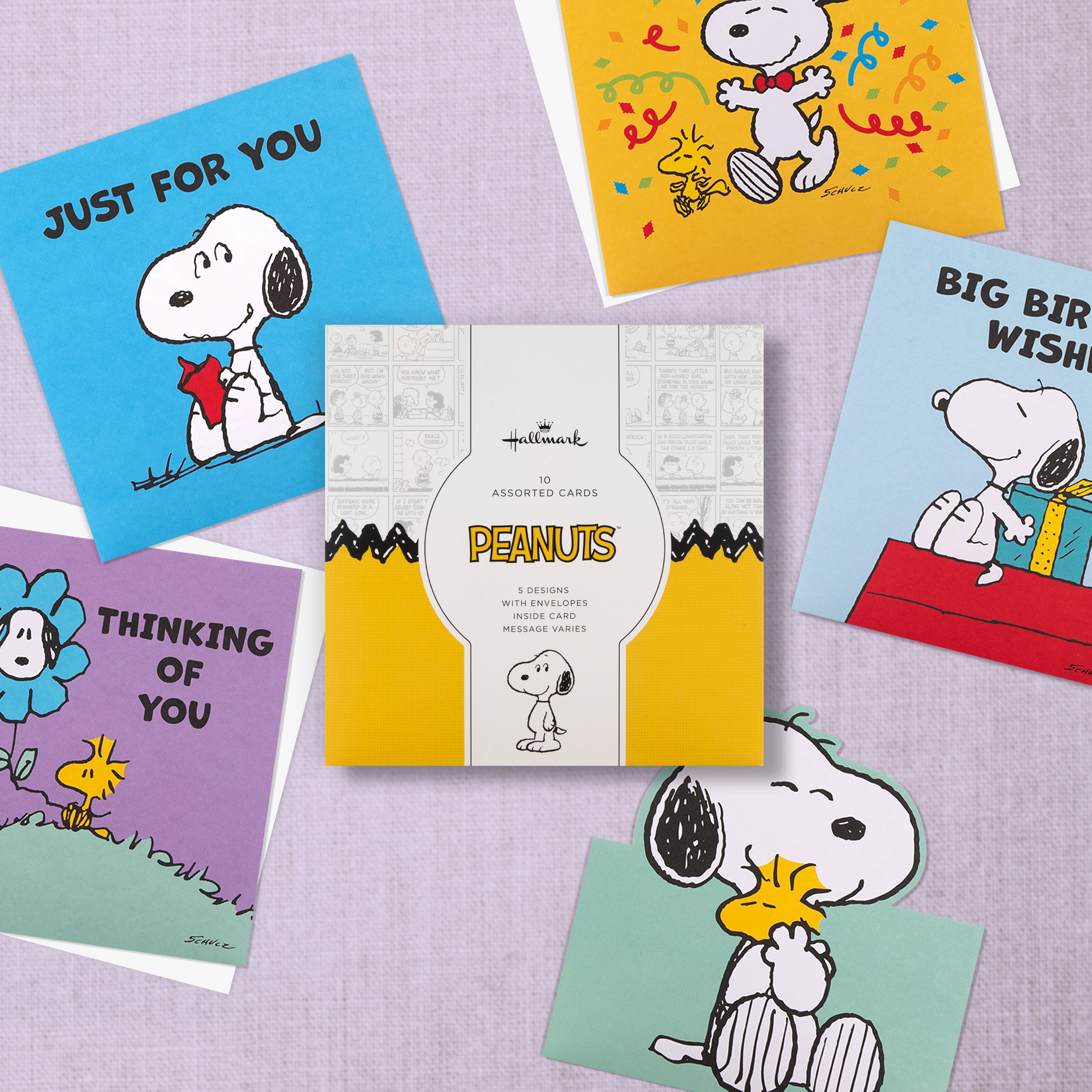 10 Pack Multipack PEANUTS™ SNOOPY Greeting Cards | Hallmark UK