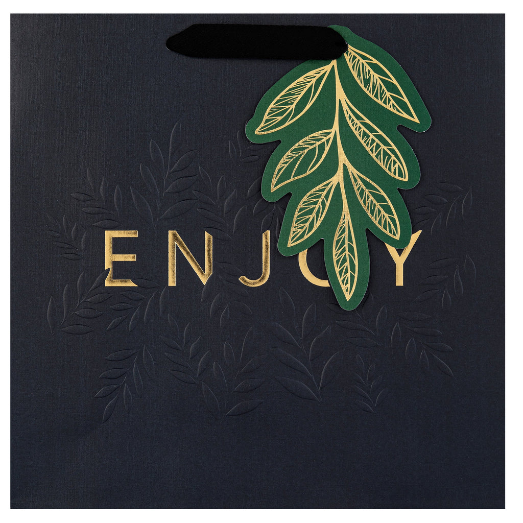 Hall & Co Premium 'Enjoy' Dark Medium Gift Bag - Memento Luxe