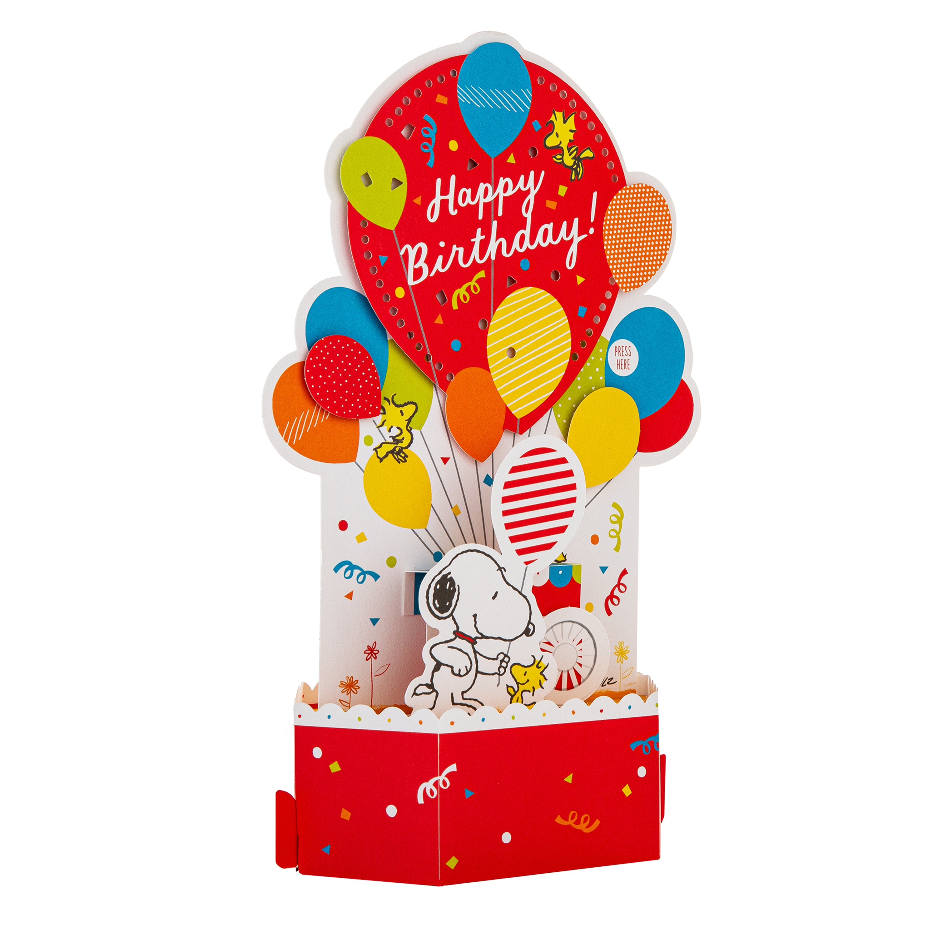 Musical & Light Up, 3D & Pop Up SNOOPY Birthday Card | Hallmark UK