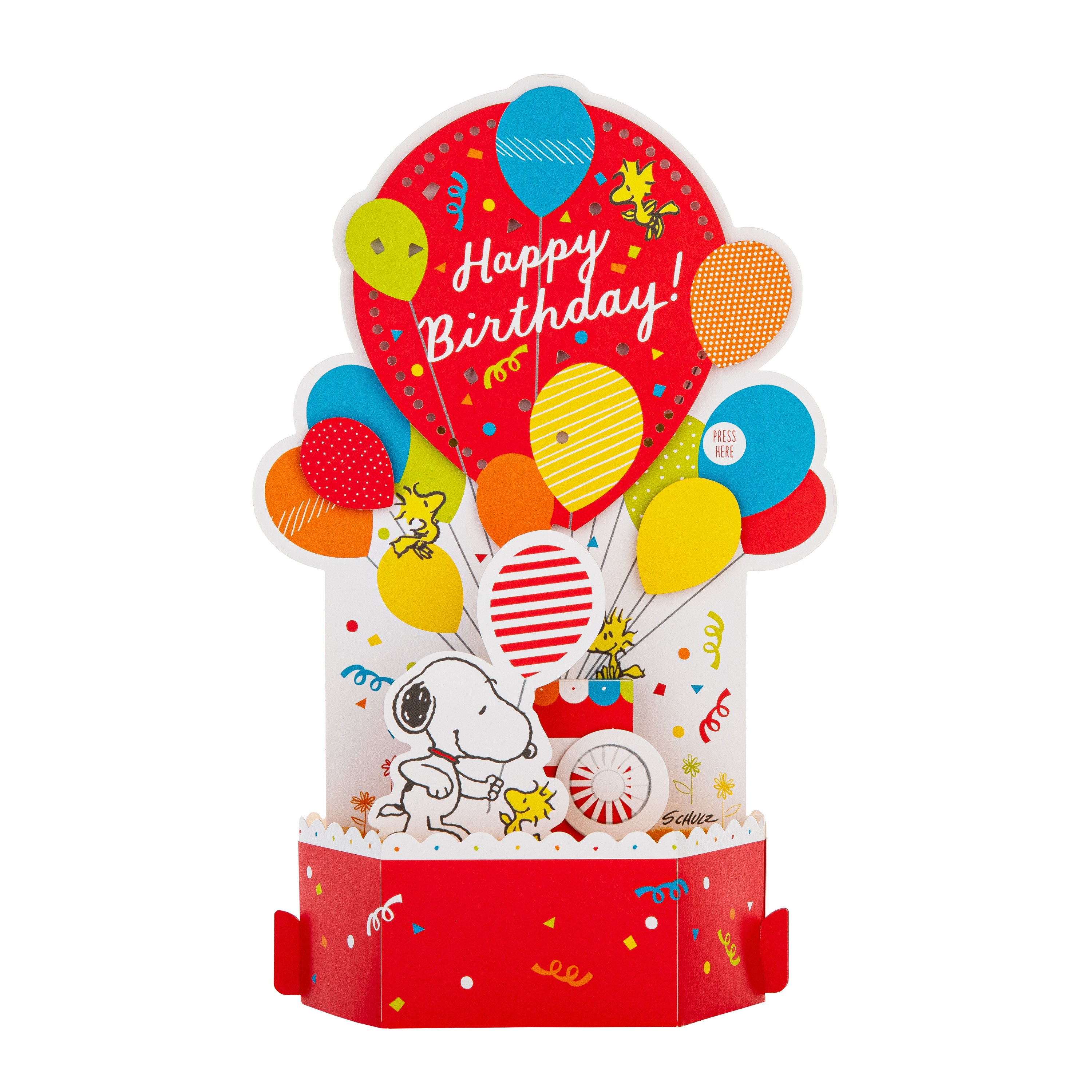 Musical & Light Up, 3D & Pop Up SNOOPY Birthday Card | Hallmark UK
