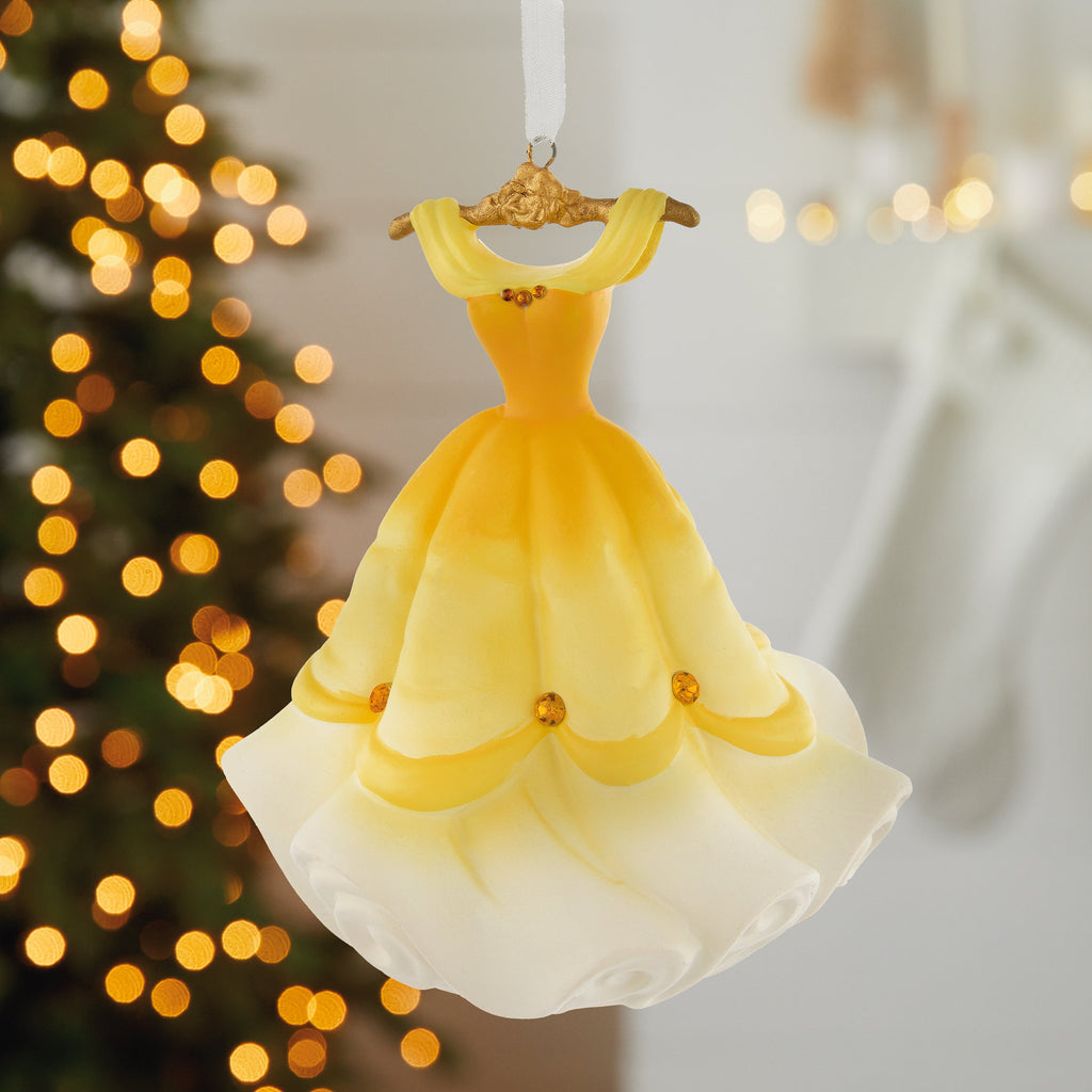 Collectable Signature Ornament - Belle's Yellow Dress & Gift Box