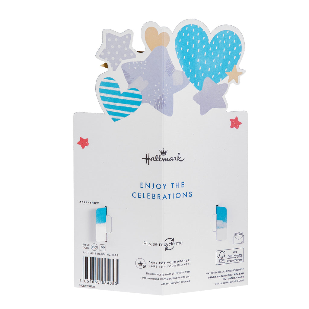 Christmas Card for Son - 3D Pop-Up Snowman Design