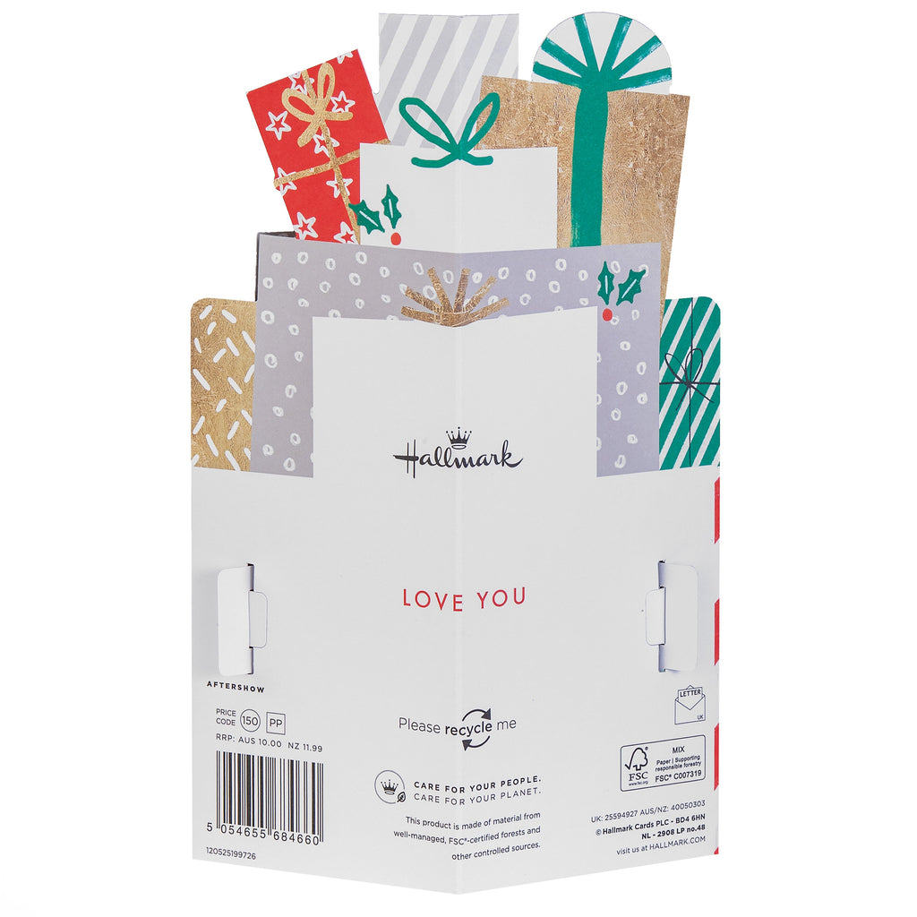 Christmas Card for Husband - 3D Pop-Up Presents Design