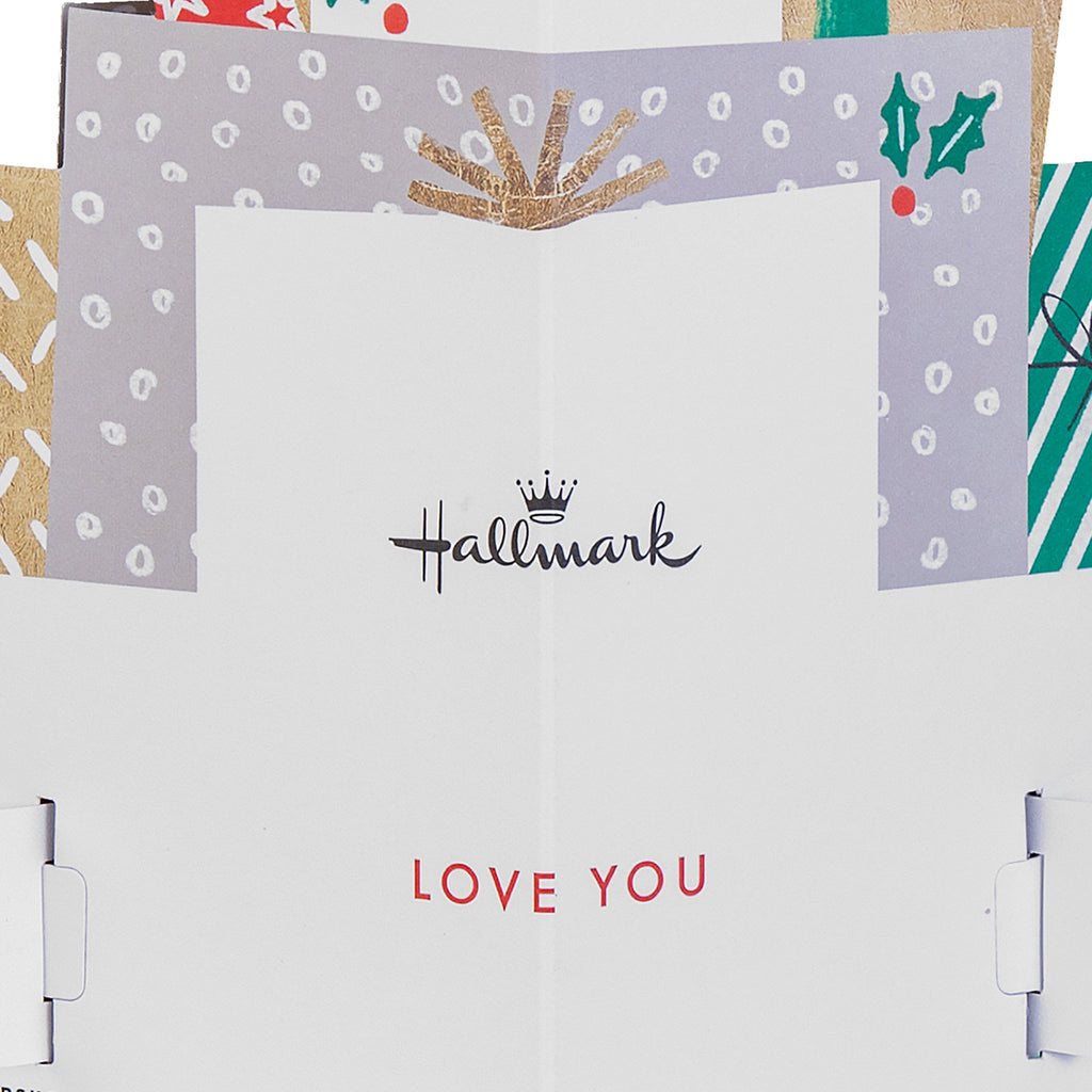 Christmas Card for Husband - 3D Pop-Up Presents Design