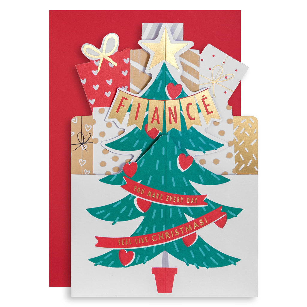 Christmas Card for Fiancé - 3D Pop-Up Christmas Tree Design