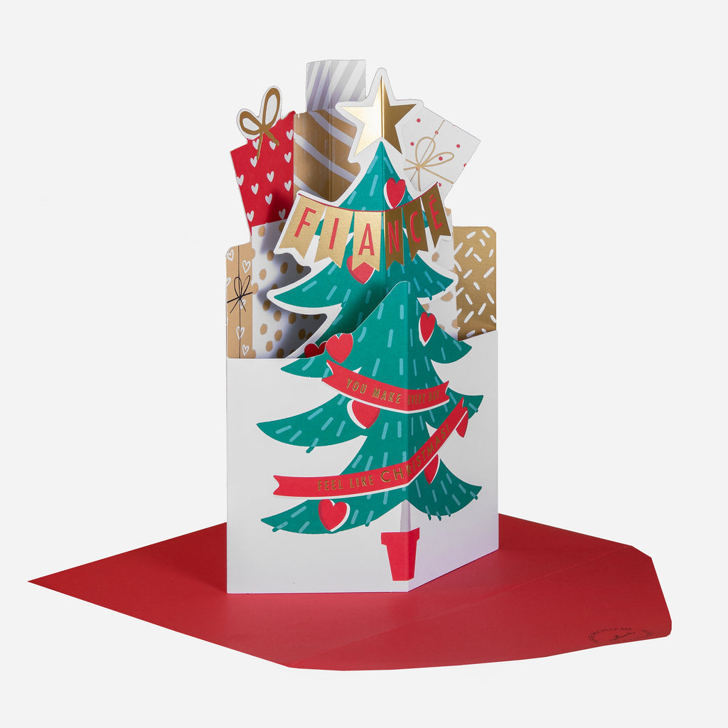 Christmas Card for Fiancé - 3D Pop-Up Christmas Tree Design