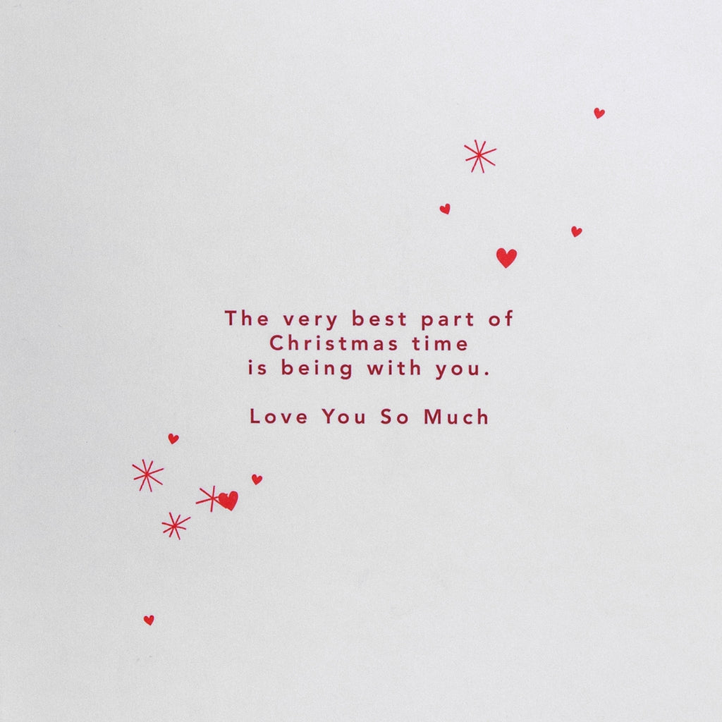 Christmas Card for the One I Love - Wooden Heart Decoration Design