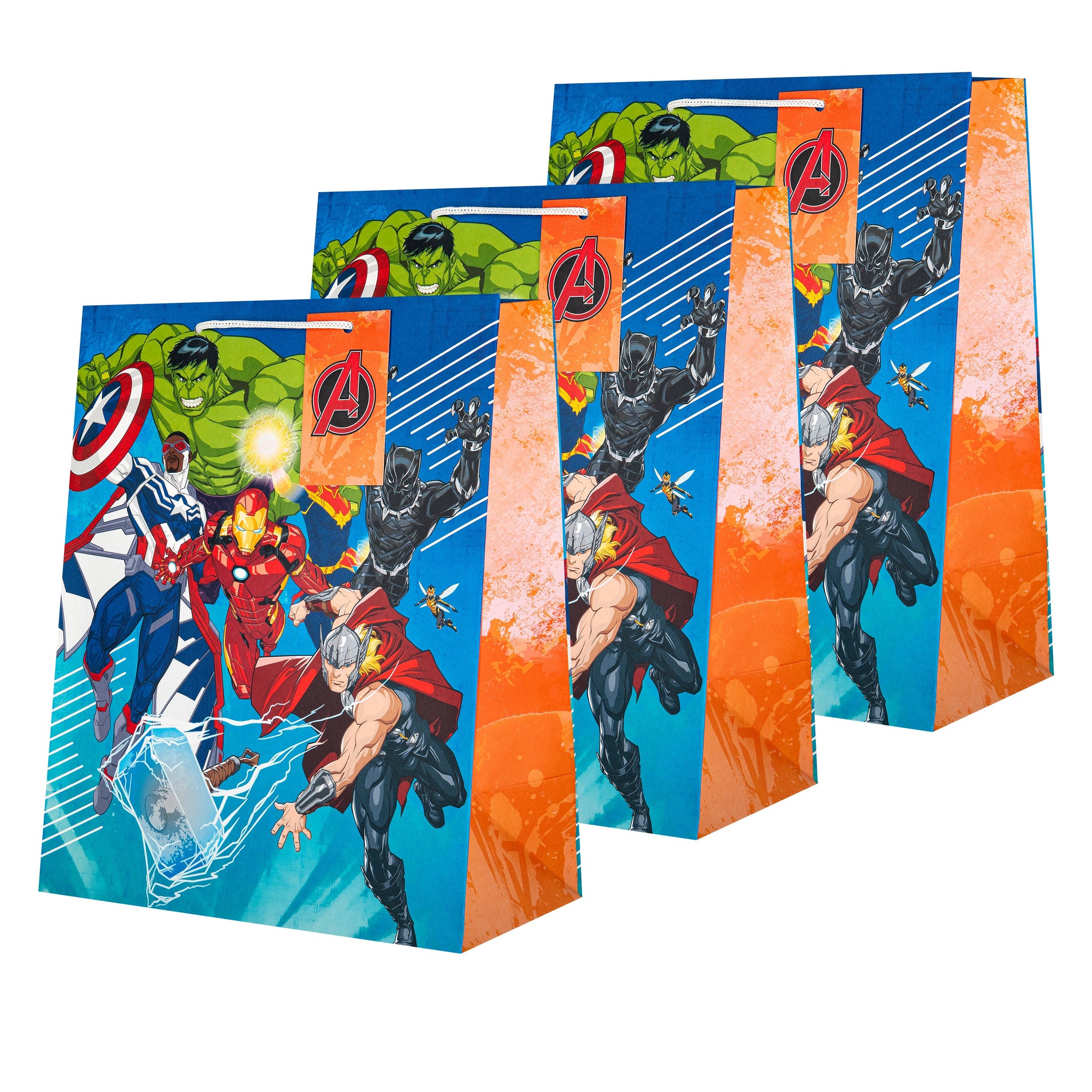 Pack of MARVEL Avengers Large Gift Bags Hallmark