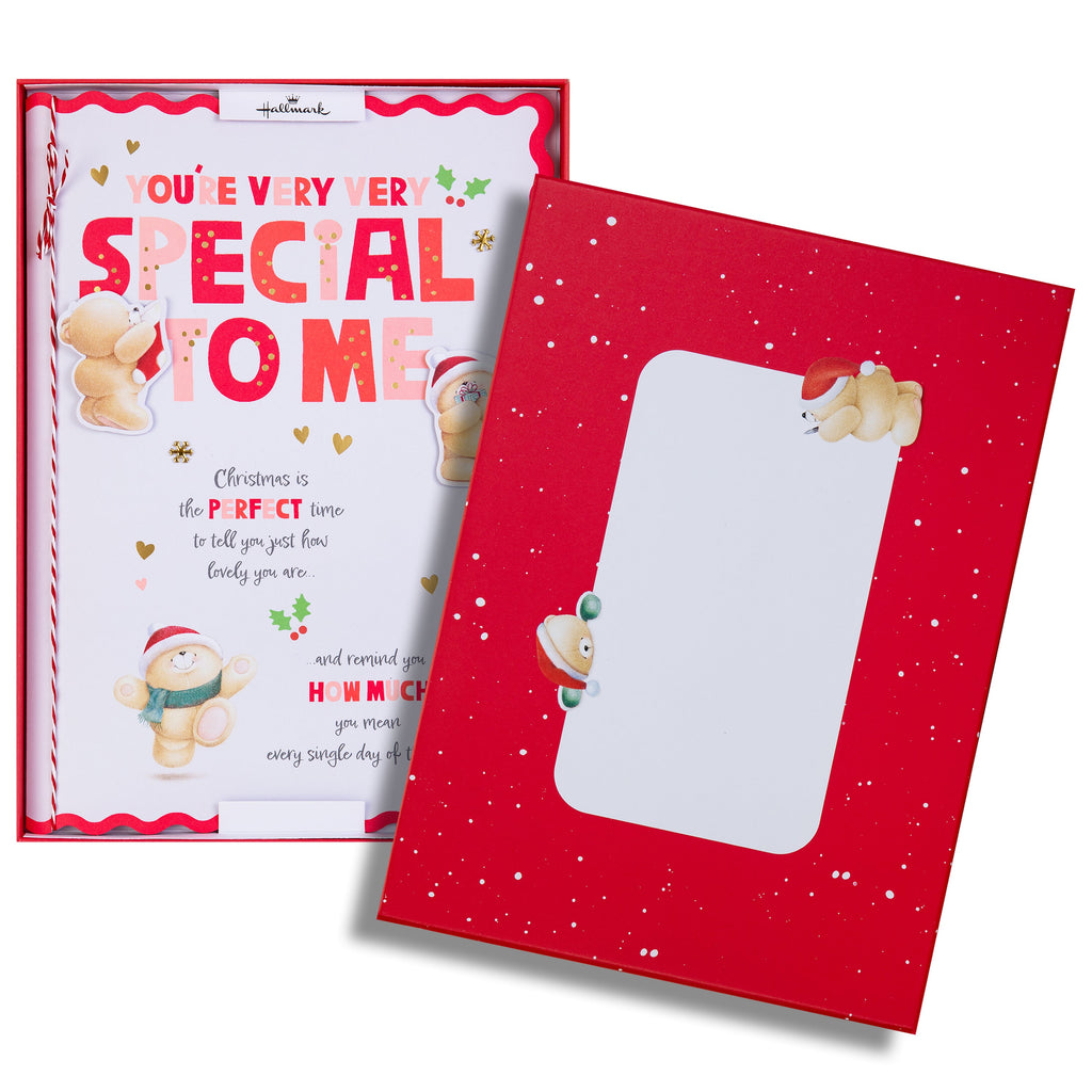 Luxury Boxed Christmas Card for Someone Special - Cute Forever Friends Sweet Festive Design