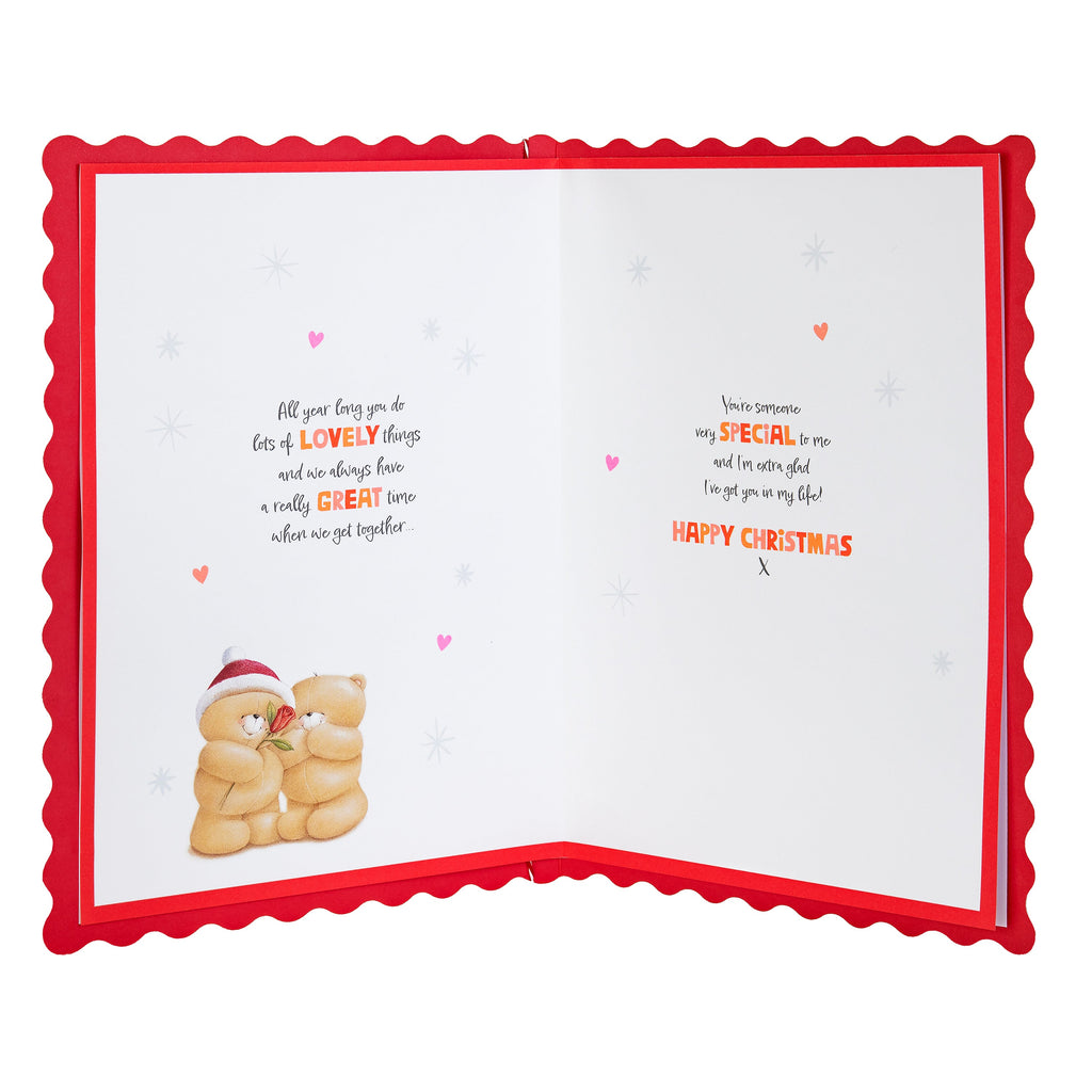 Luxury Boxed Christmas Card for Someone Special - Cute Forever Friends Sweet Festive Design