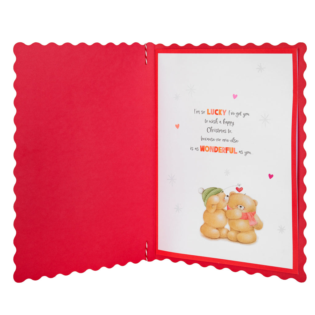 Luxury Boxed Christmas Card for Someone Special - Cute Forever Friends Sweet Festive Design