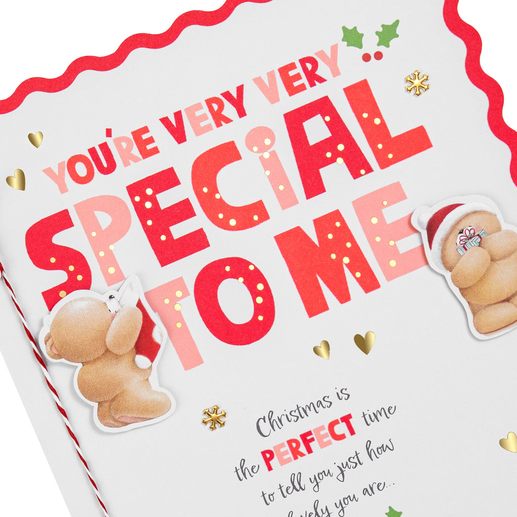 Luxury Boxed Christmas Card for Someone Special - Cute Forever Friends Sweet Festive Design