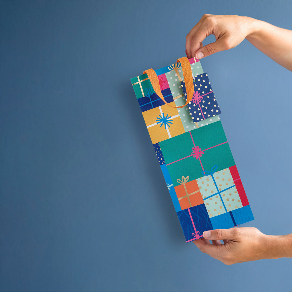 Any Occasion Bottle Bag Bundle - 3 Pack in 1 Colourful Design 