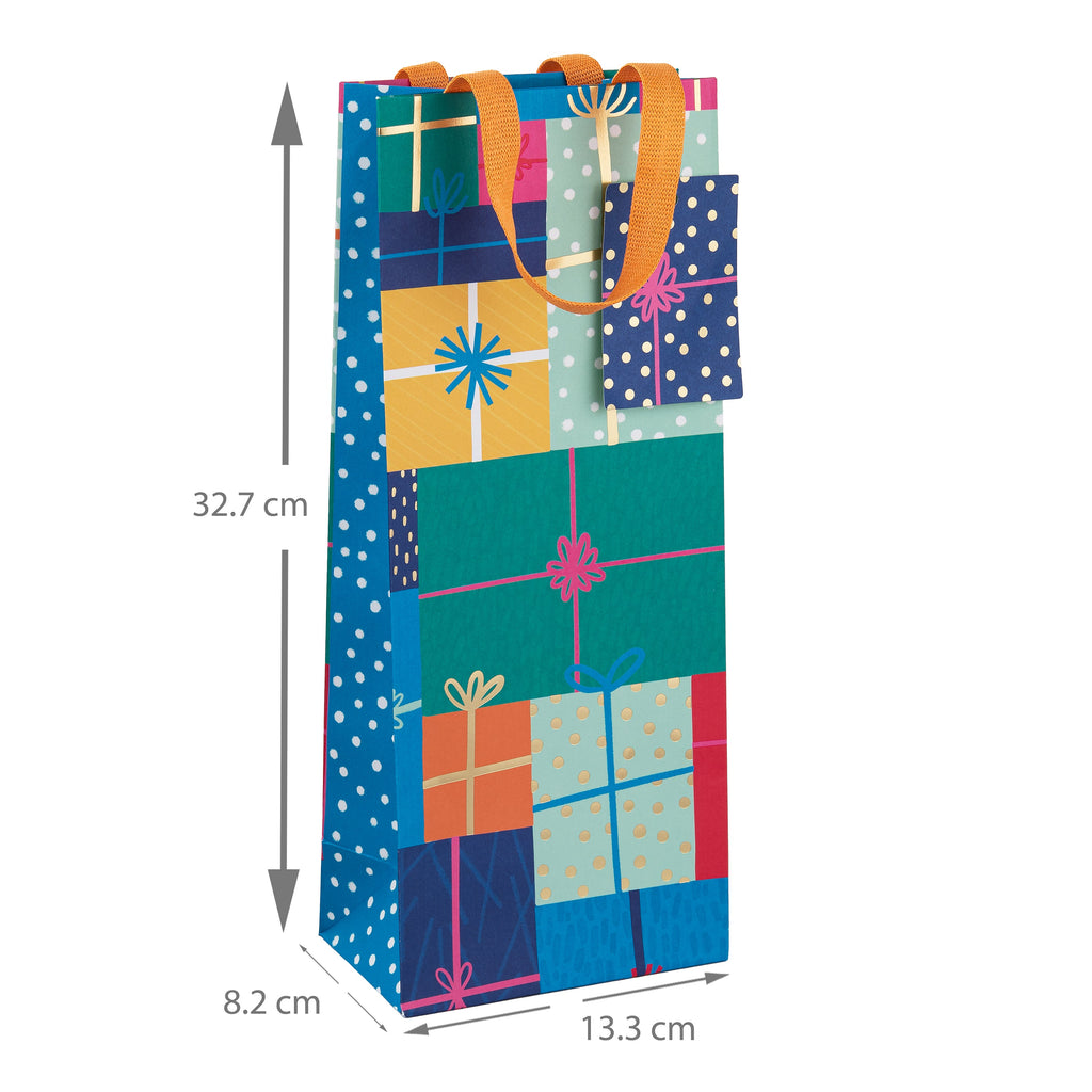 Any Occasion Bottle Bag Bundle - 3 Pack in 1 Colourful Design 