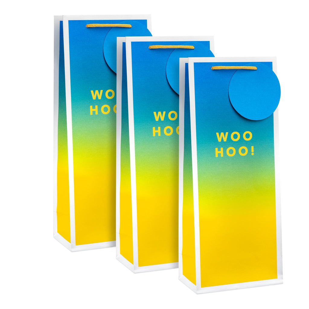 Any Occasion Bottle Bags - 3 Pack in 1 Vibrant Design 