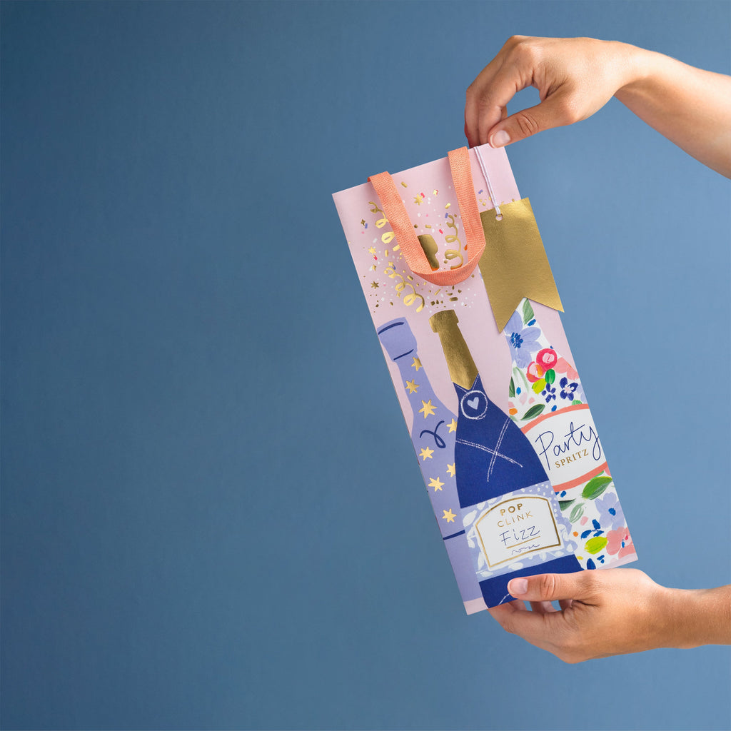 Any Occasion Bottle Bag Bundle - 3 Pack in 1 Celebratory Design 