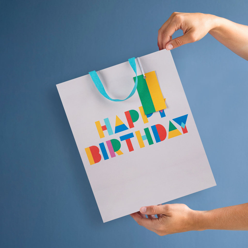 Large Gift Bag Bundle - 3 Pack in 1 Colourful Birthday Design 