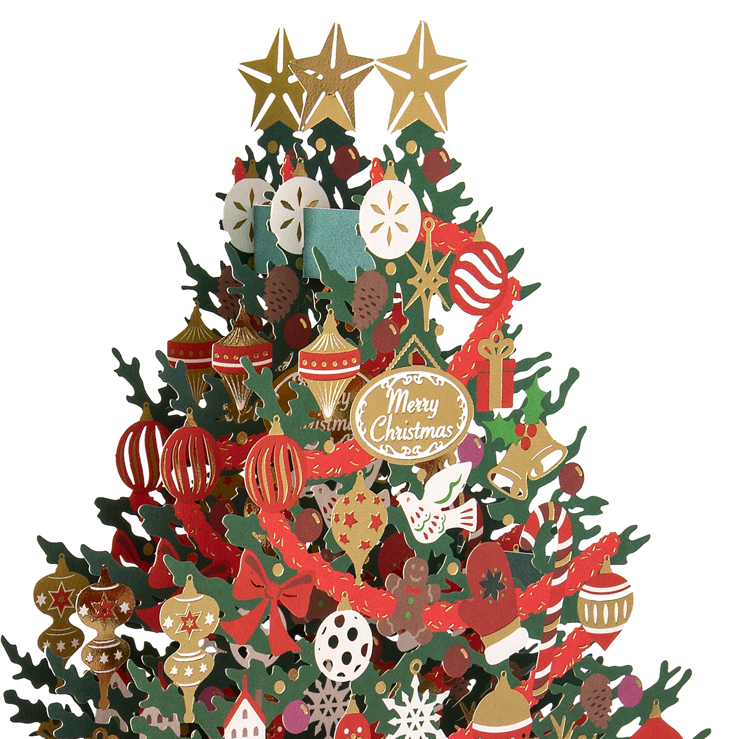 CUTPOPUP Christmas Card Pop Up, 3D Xmas, Merry