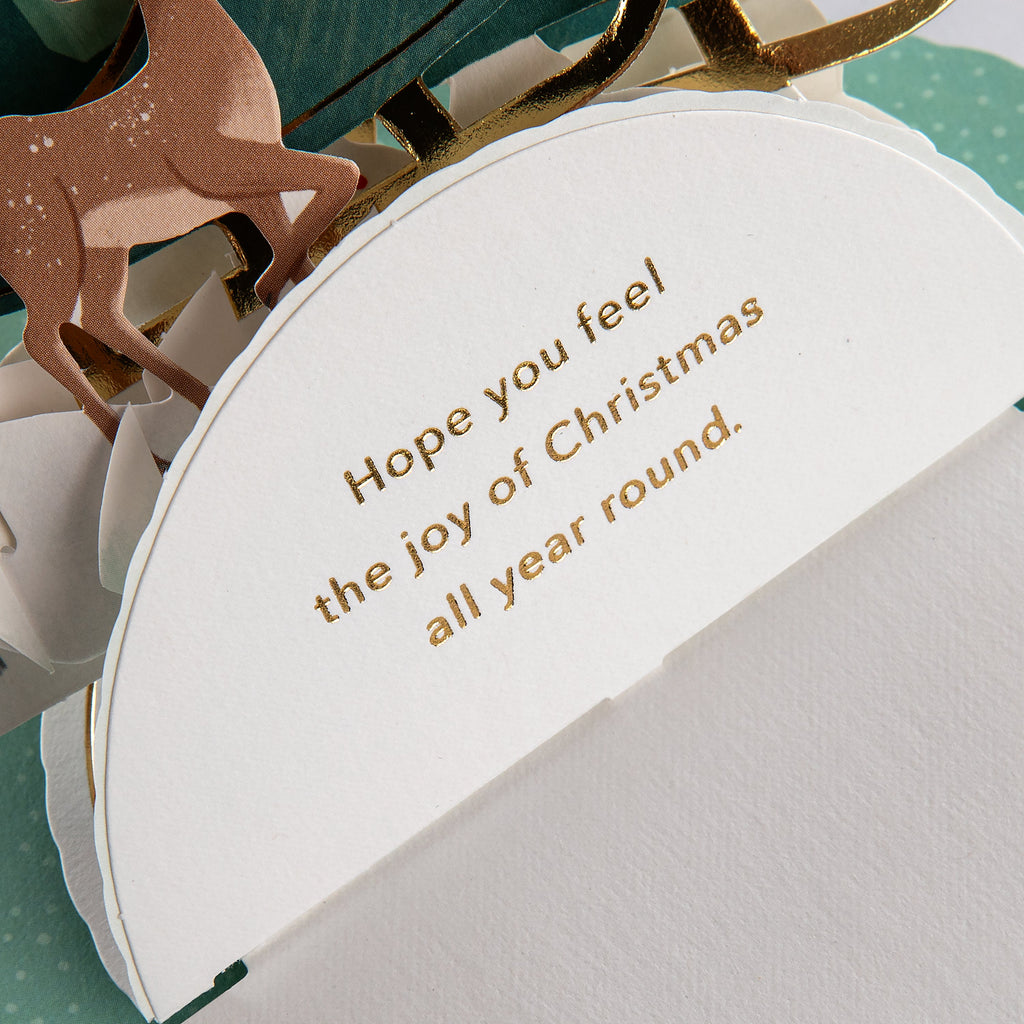 Paper Wonder Music & Motion 3D Pop-Up Santa & Sleigh Christmas Card