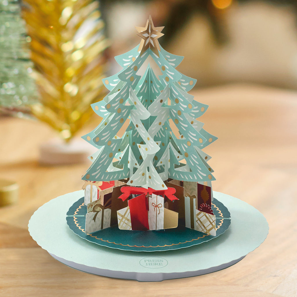 Paper Wonder Music & Motion 3D Pop-Up Tree & Presents Christmas Card