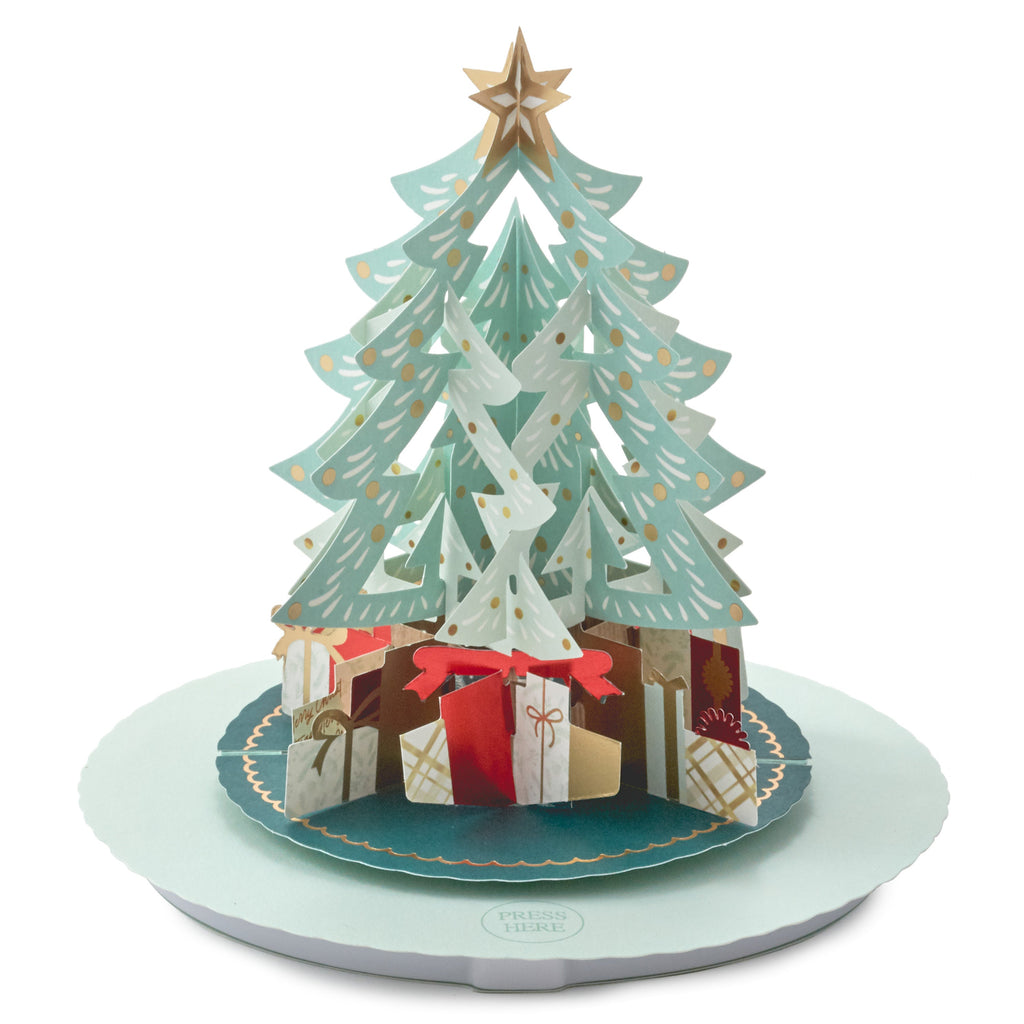 Paper Wonder Music & Motion 3D Pop-Up Tree & Presents Christmas Card