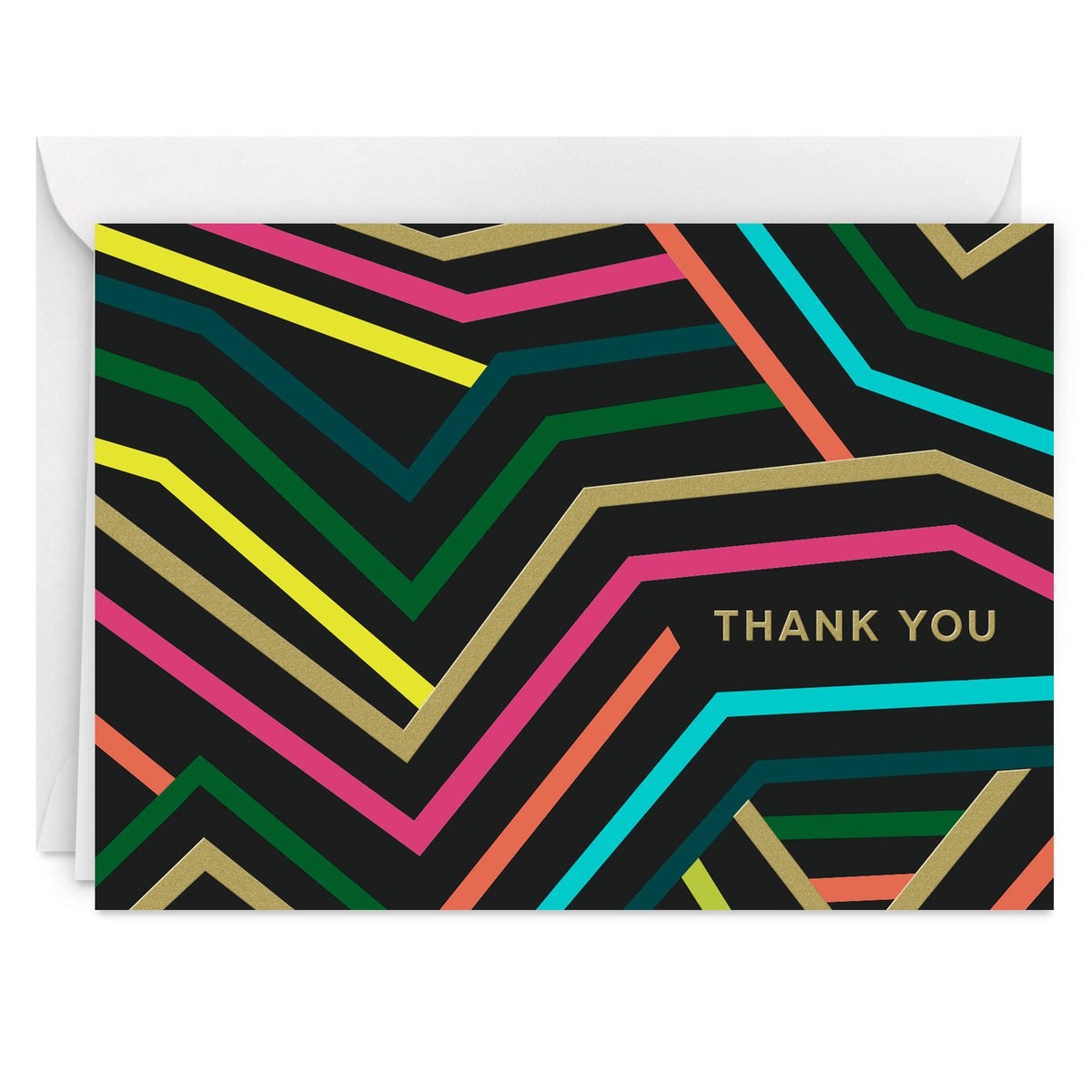 Pack of 10 Thank You Cards in 1 Neon Graphics Design | Hallmark
