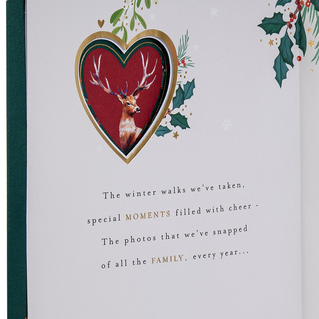 Christmas Card for Husband - Traditional Illustrated Winter Forest Scene Design