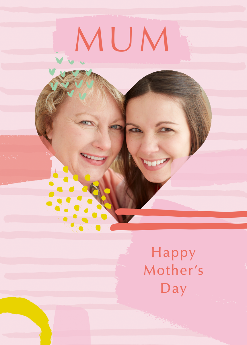 Personalised For Mum Love Heart Mother's Day Photo Card | Hallmark UK