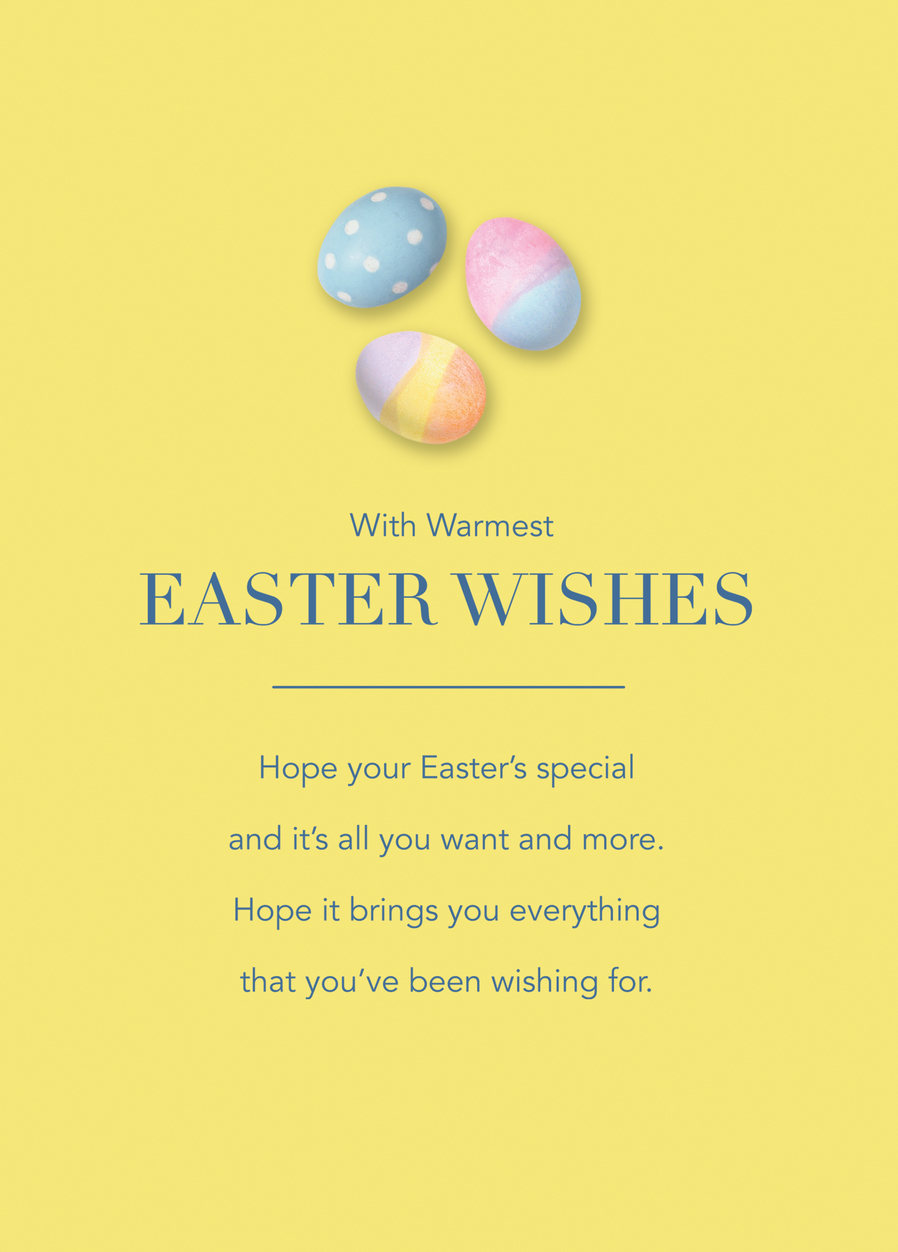 Easter Card With Message Personalised Illustrated Easter Message Card | Hallmark UK