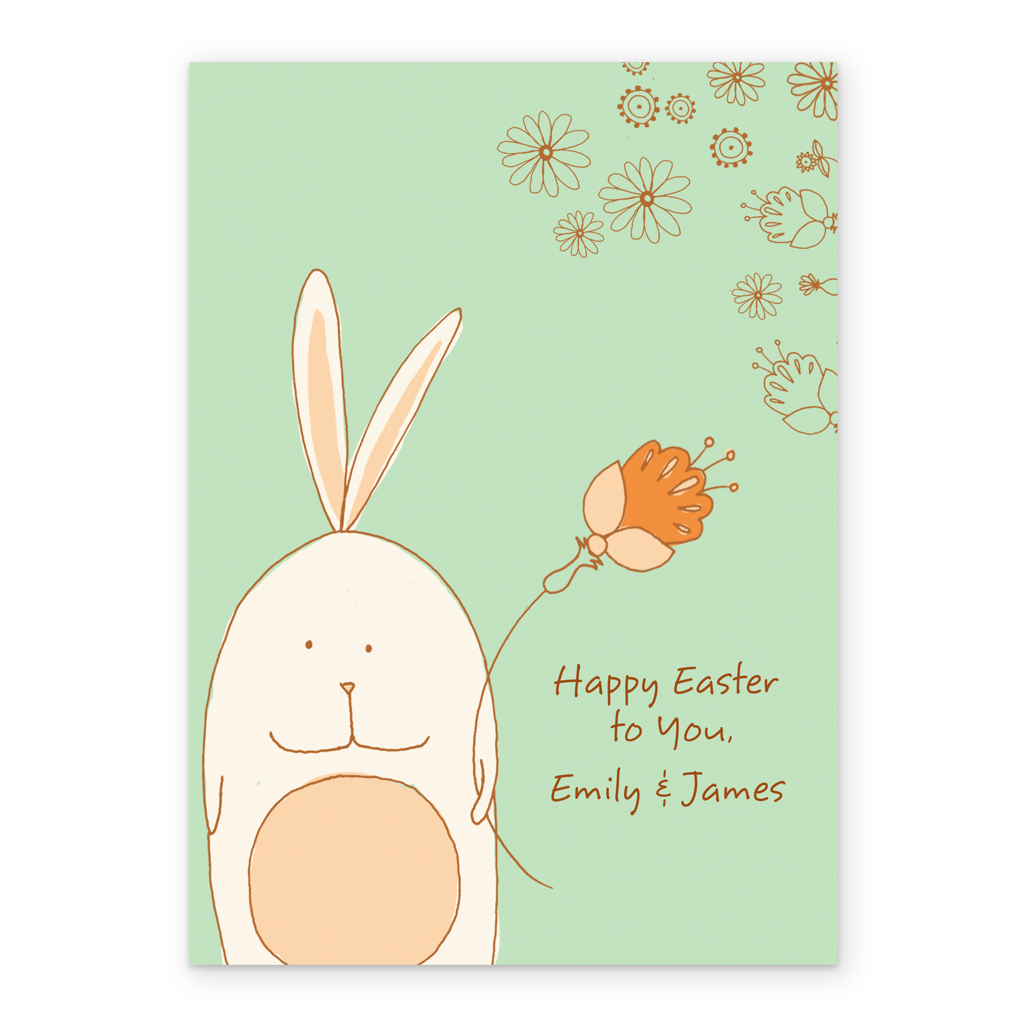 Personalised Cute White Rabbit Design Easter Card | Hallmark UK