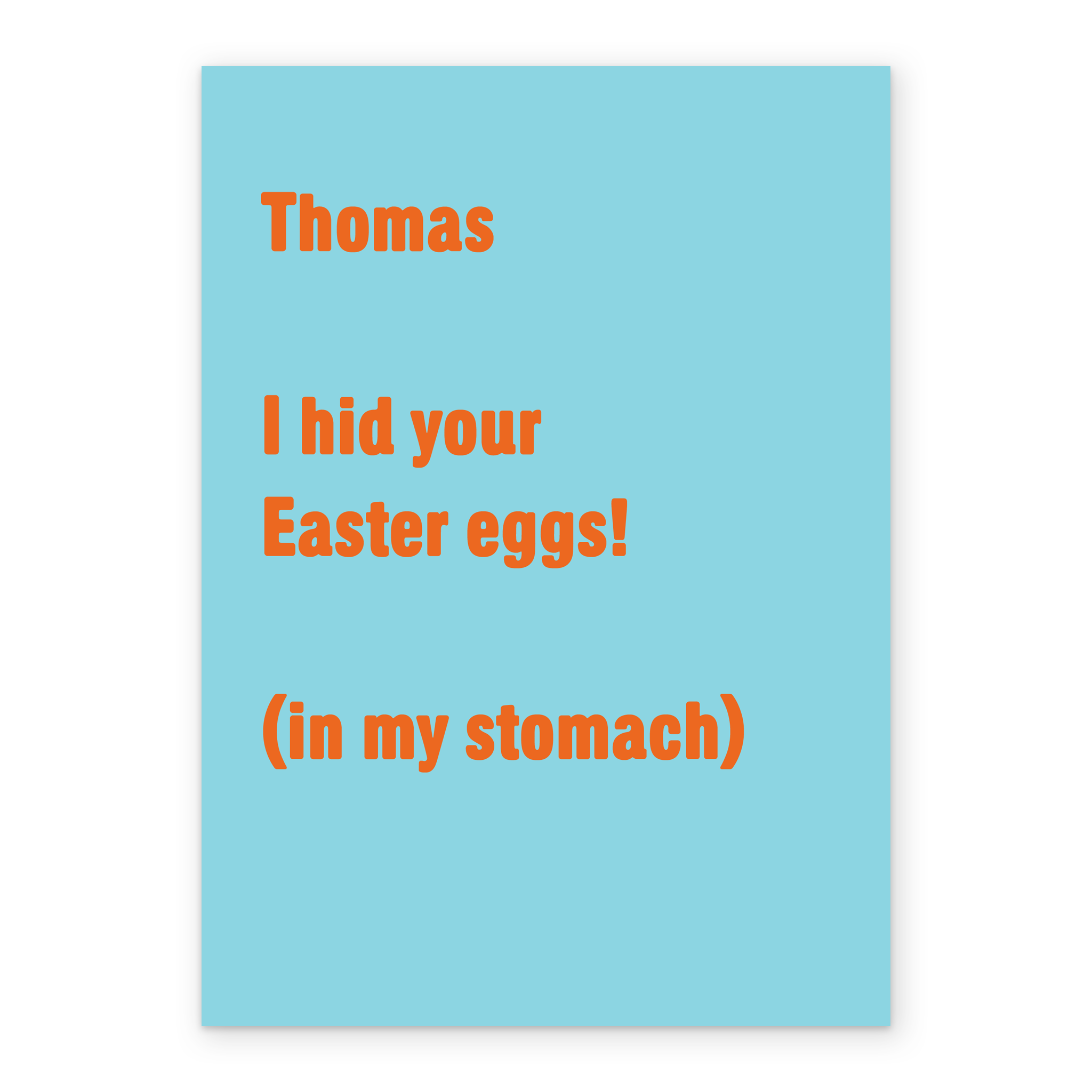 Personalised Funny Hid Your Eggs Text Easter Card | Hallmark UK