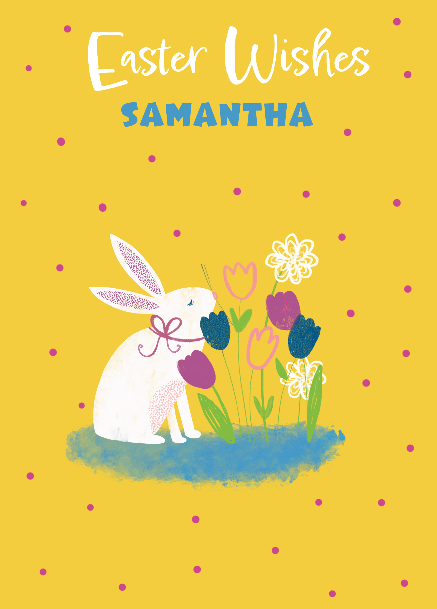 Personalised White Rabbit Easter Card | Hallmark UK