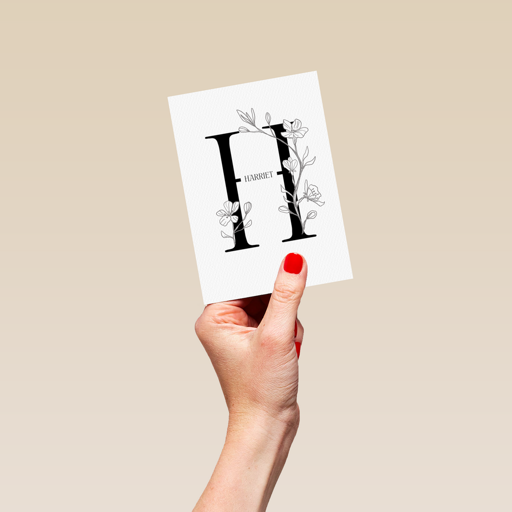 H Card Sample Illustrated Letter H Birthday Card| Personalised Cards | Hallmark UK