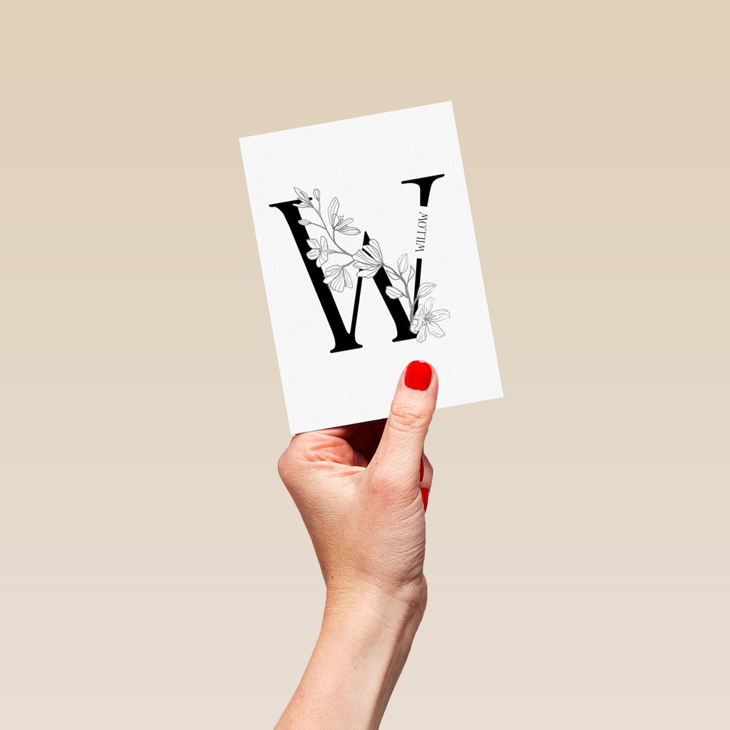 Illustrated Letter W Birthday Card| Personalised Cards | Hallmark UK