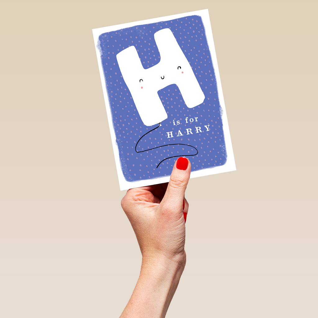 H Fun Lettering Editable Fun Letter H Birthday Card | Personalised Cards | Hallmark UK