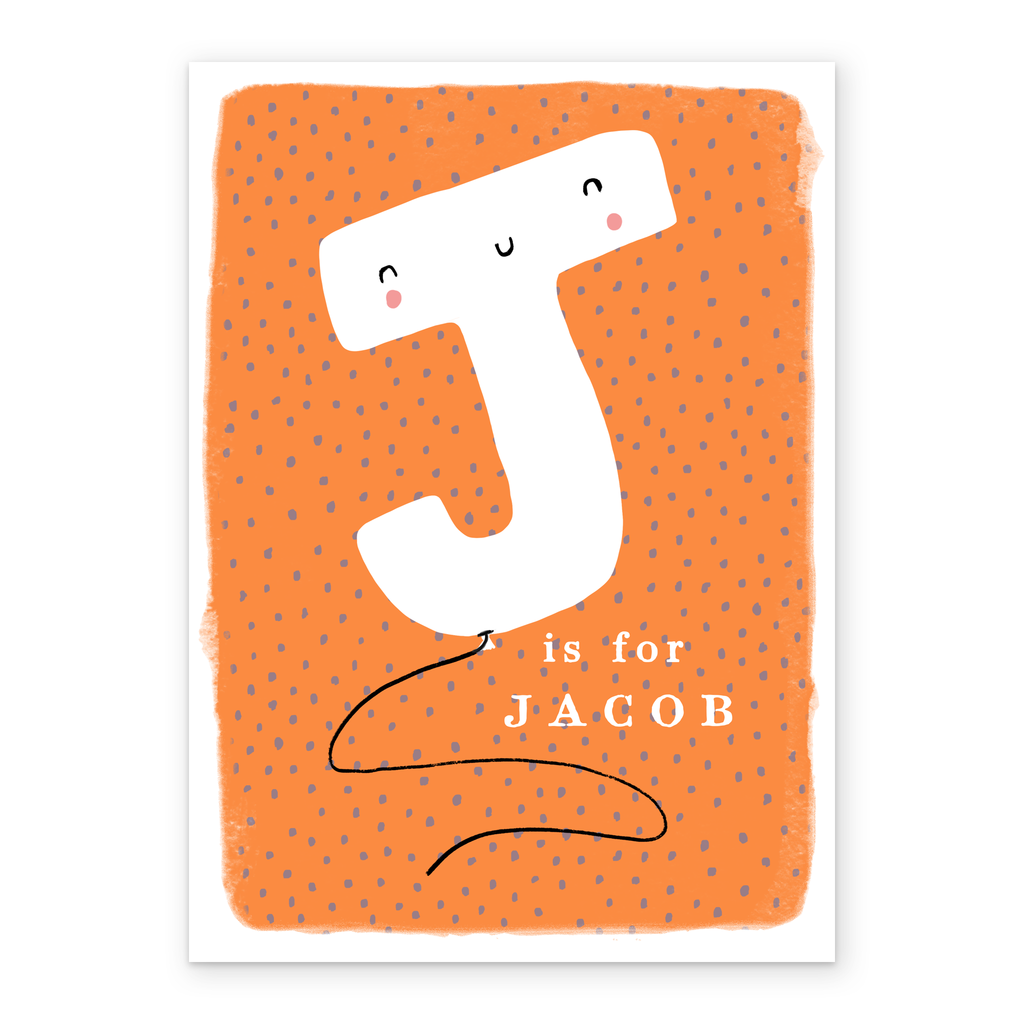 Editable Fun Letter J Birthday Card | Personalised Cards | Hallmark UK