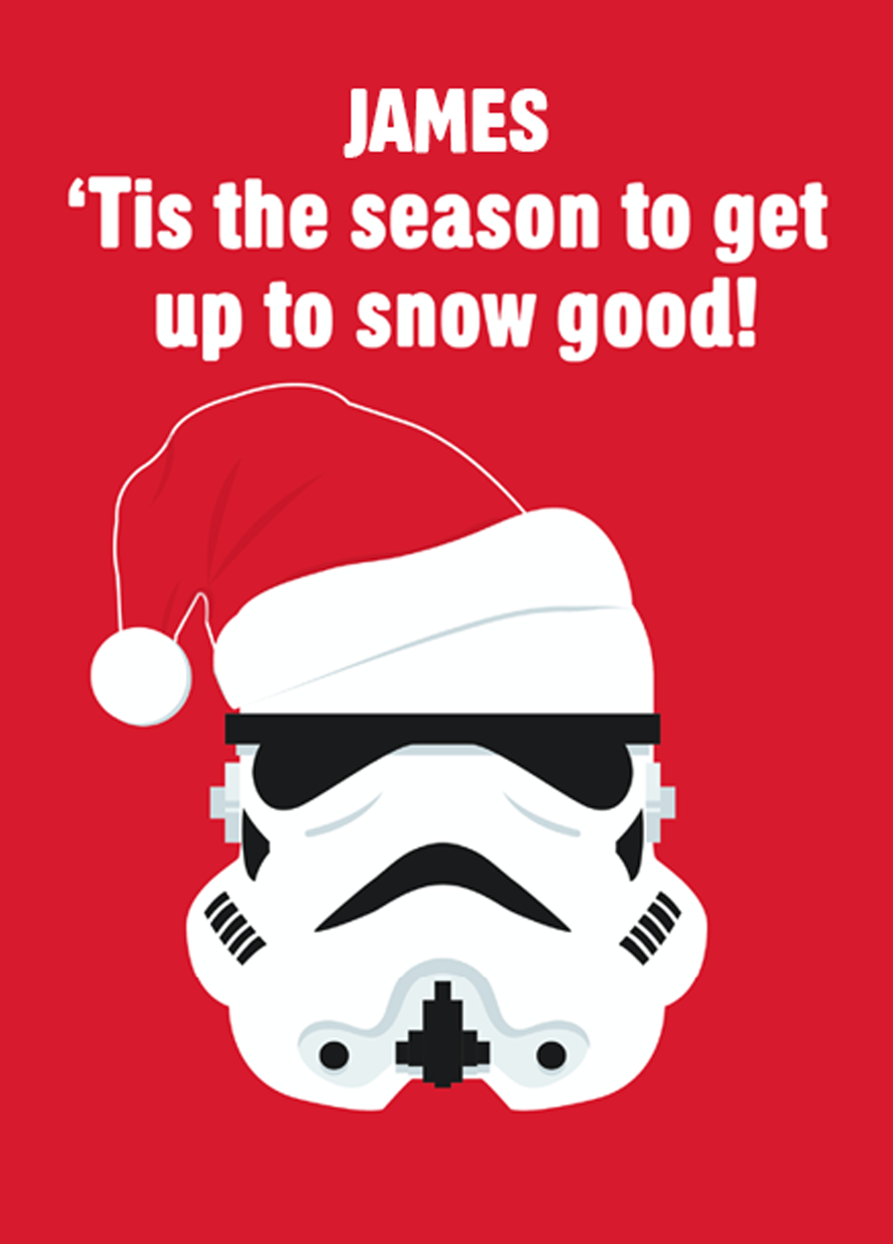 F3005519 hero personalised kids star wars™ stormtrooper christmas card – hallmark
