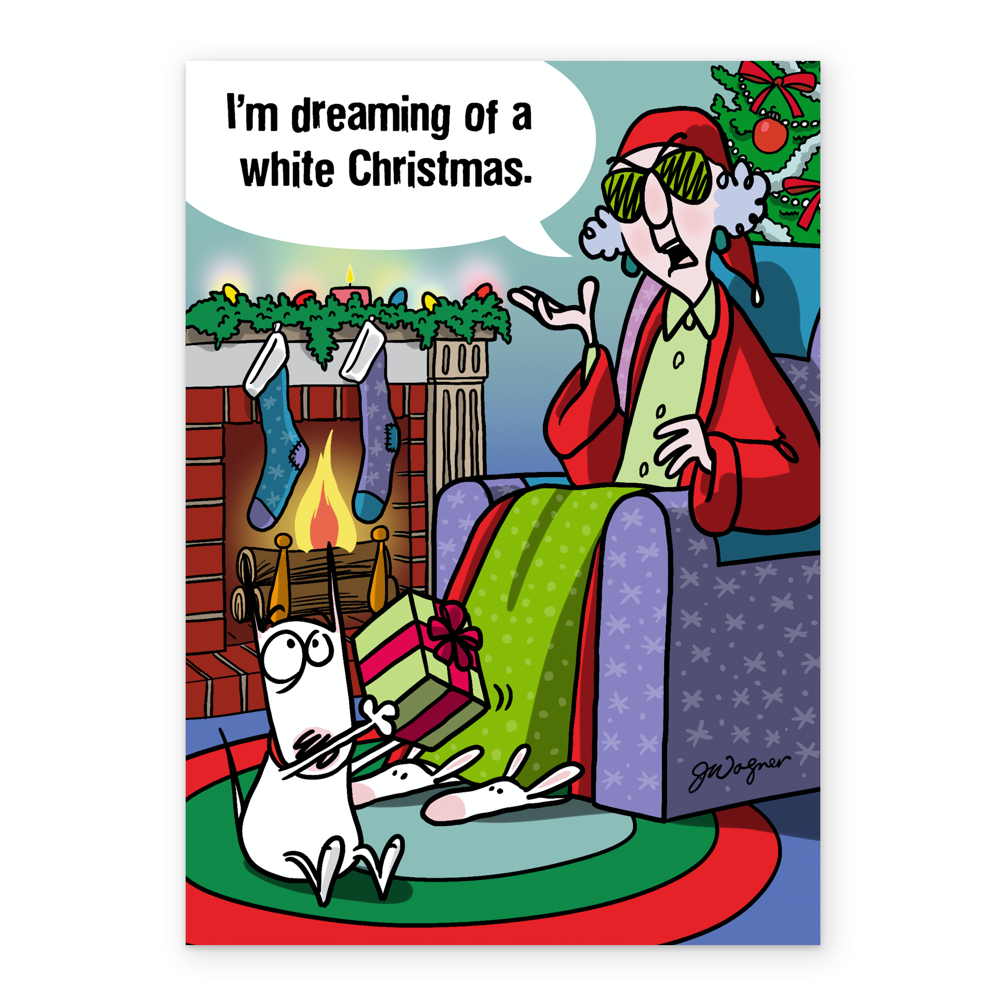 Hallmark Cartoon Personalised Funny Christmas Shoebox Maxine Cartoon Card – Hallmark