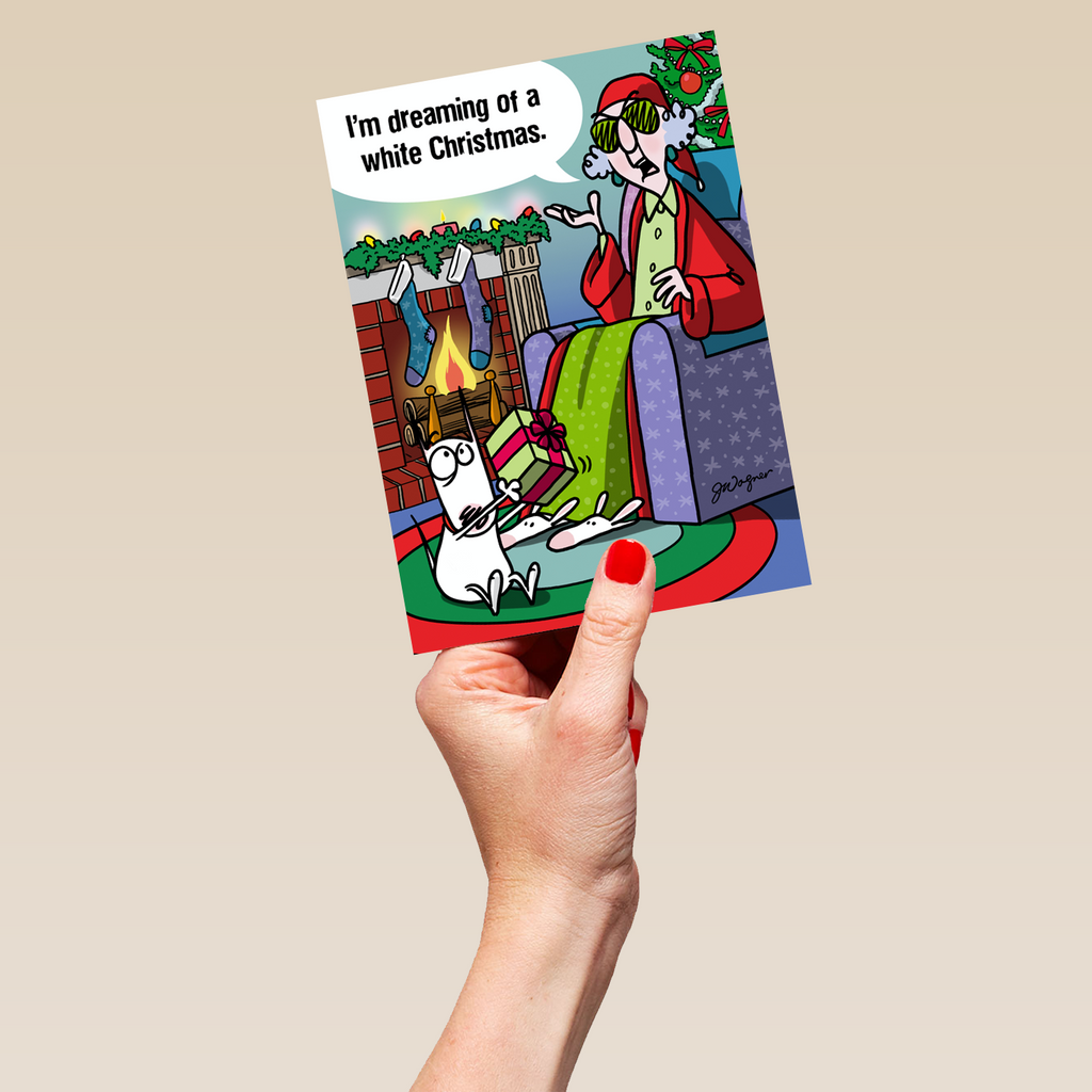 Hallmark Cartoon Personalised Funny Christmas Shoebox Maxine Cartoon Card – Hallmark