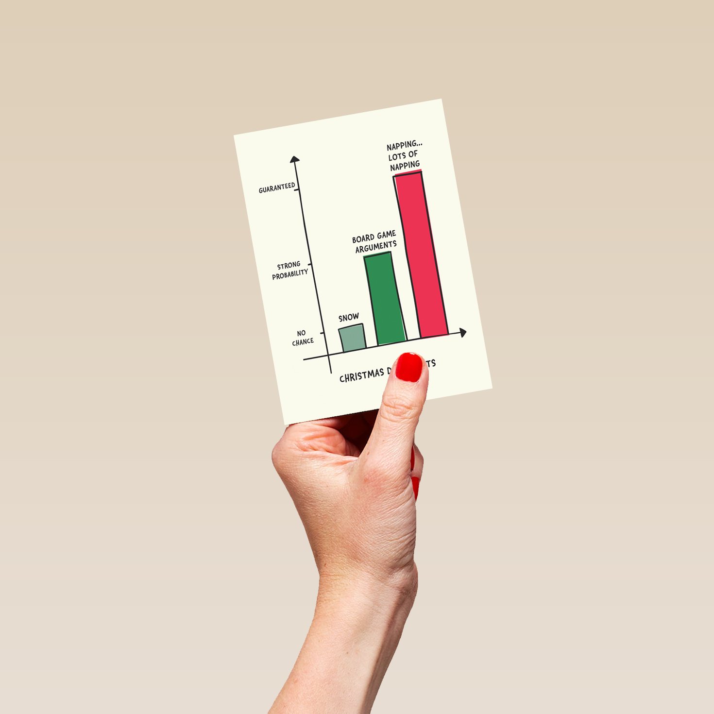 Graph Photo Cards Personalised Funny Christmas Day Events Graph Card – Hallmark
