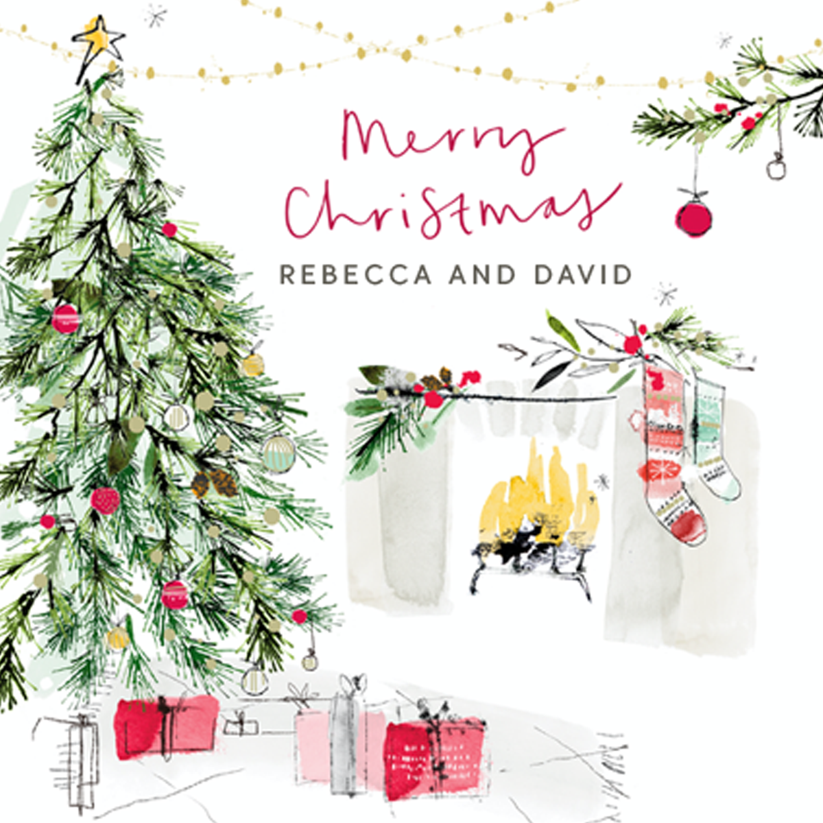 Blank Christmas Greeting Card Template In PSD, Illustrator, Word