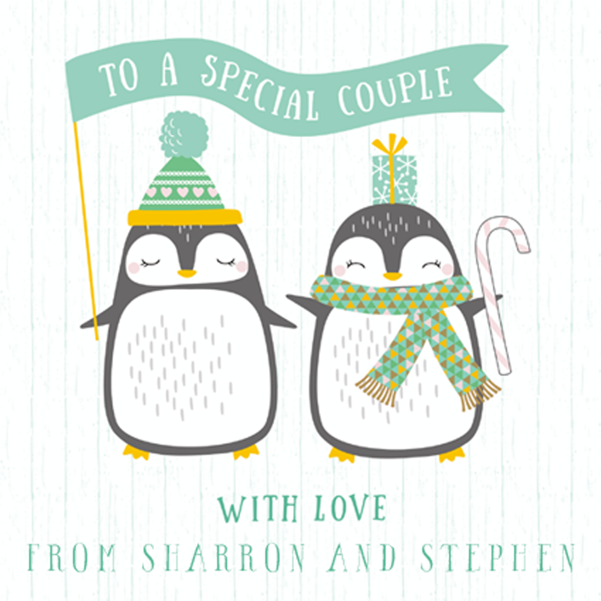 Personalised Special Couple Cute Penguin Christmas Card – Hallmark