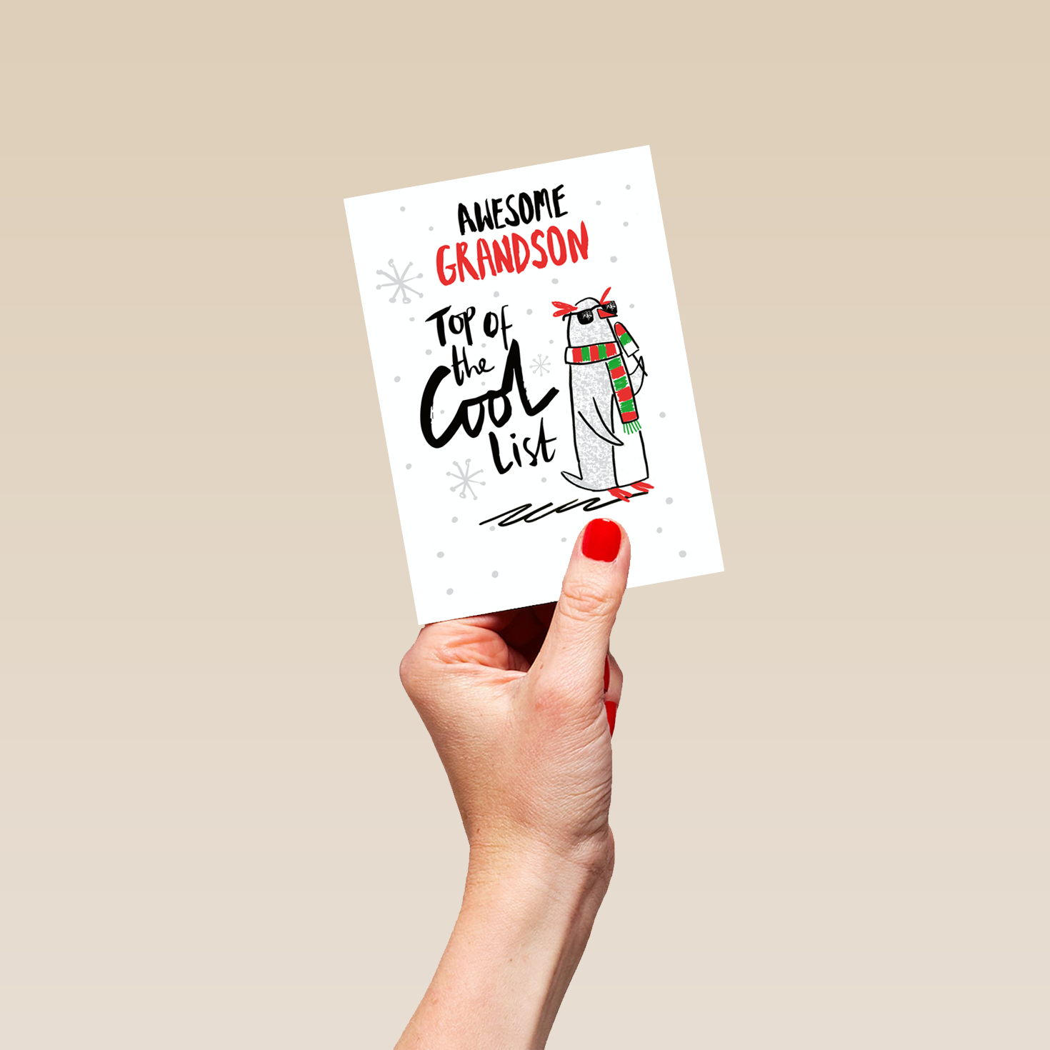 Male Relation Christmas Cards - Have A Great Christmas Grandson & Partner