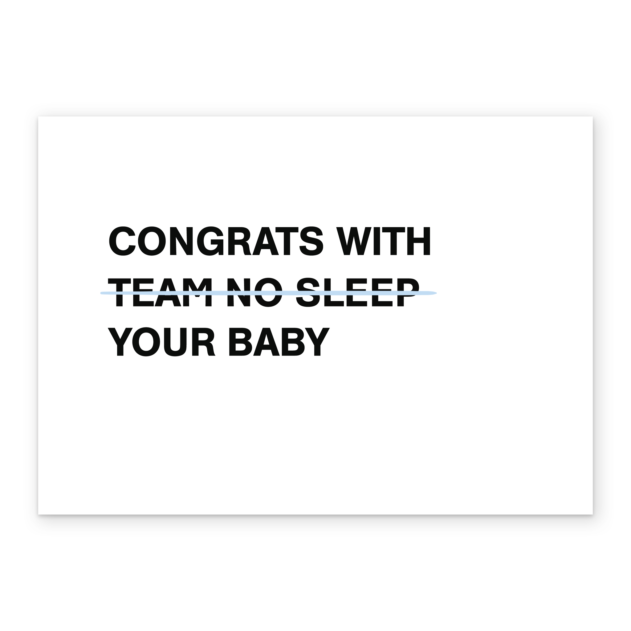 Cannot Sleep Members Card Personalised Funny 'Team No Sleep' New Baby Boy Card | Hallmark UK