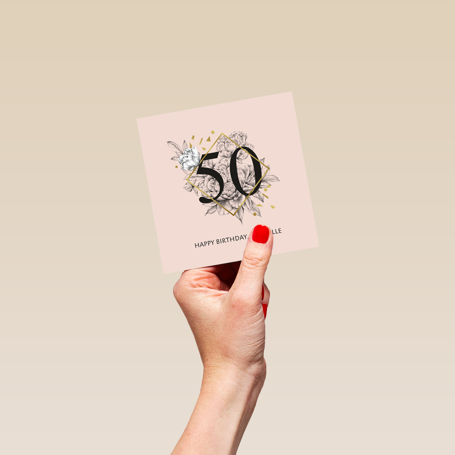 Personalised Floral 50th Birthday Card For Her | UK