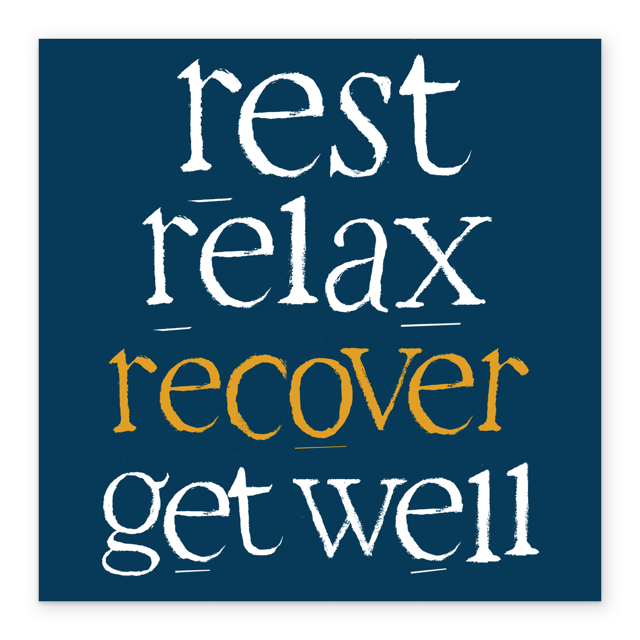 Personalised 'Rest, Relax, Recover' Get Well Soon Card | Hallmark UK