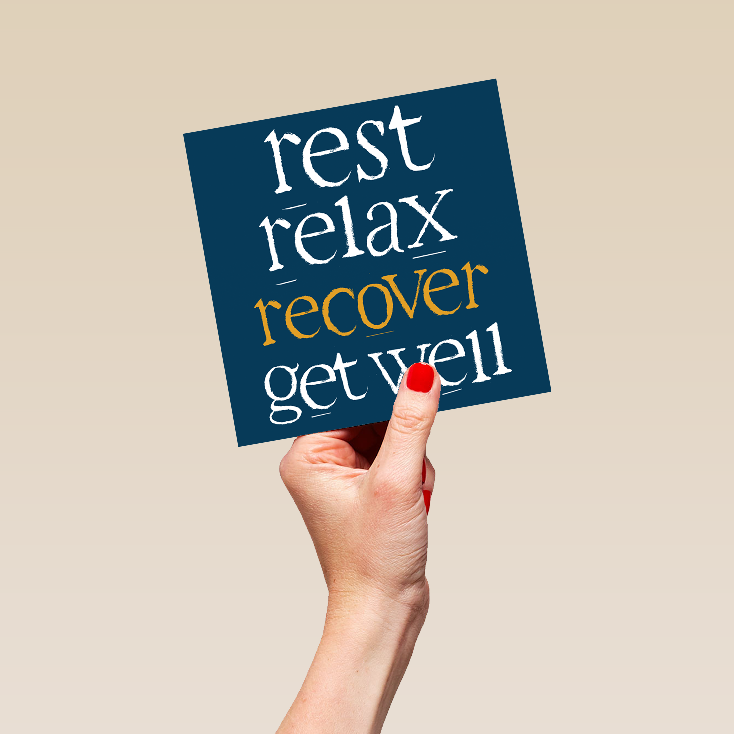 Personalised 'Rest, Relax, Recover' Get Well Soon Card | Hallmark UK