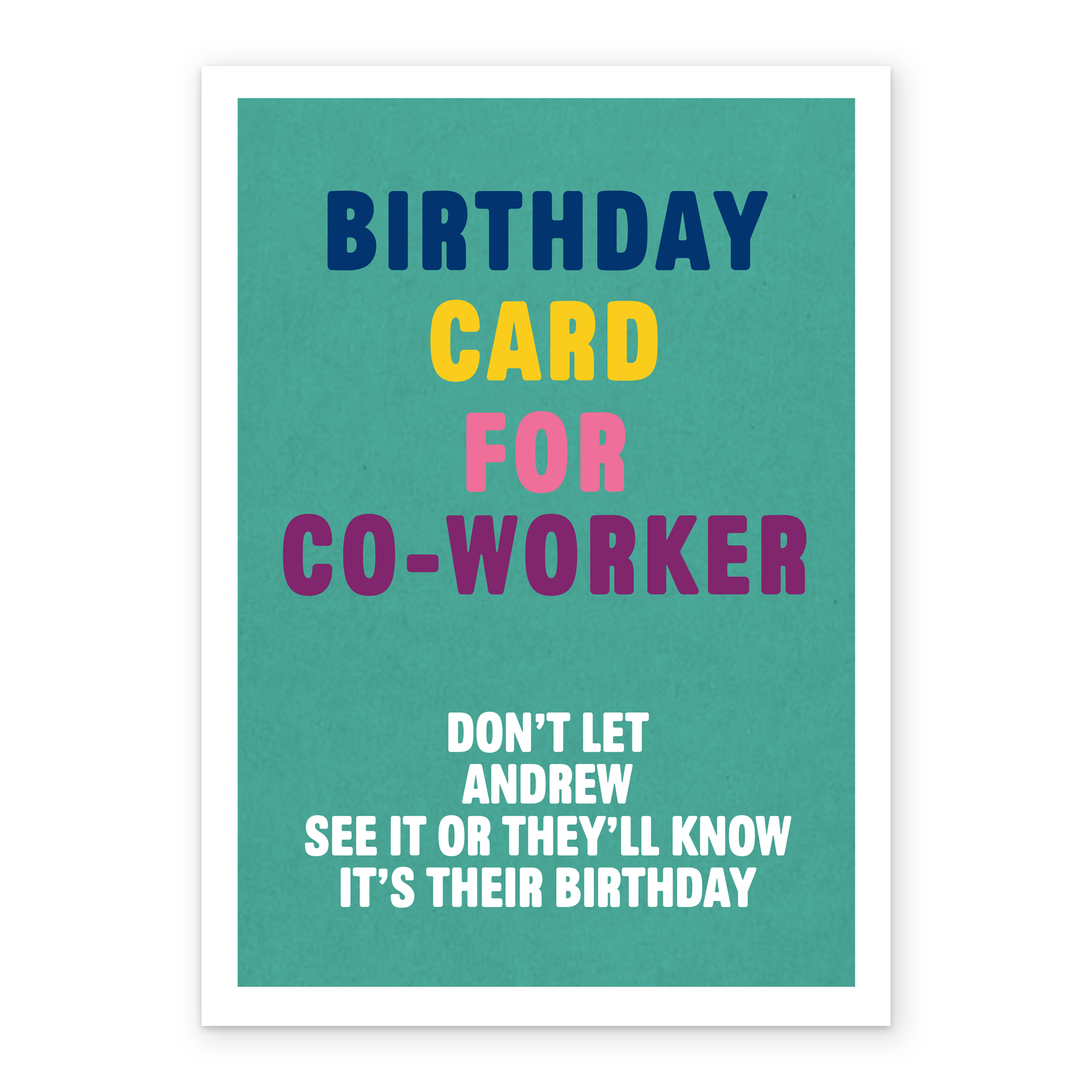 Personalised & Editable Green Work Birthday Card | Hallmark UK