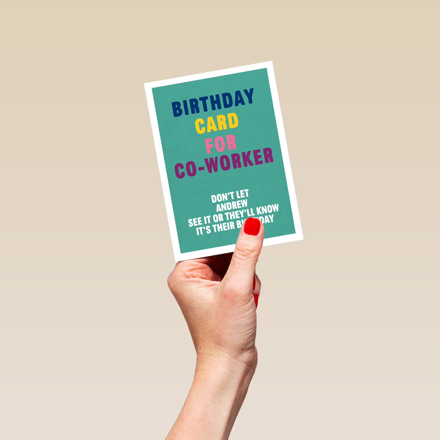 Personalised & Editable Green Work Birthday Card | Hallmark UK