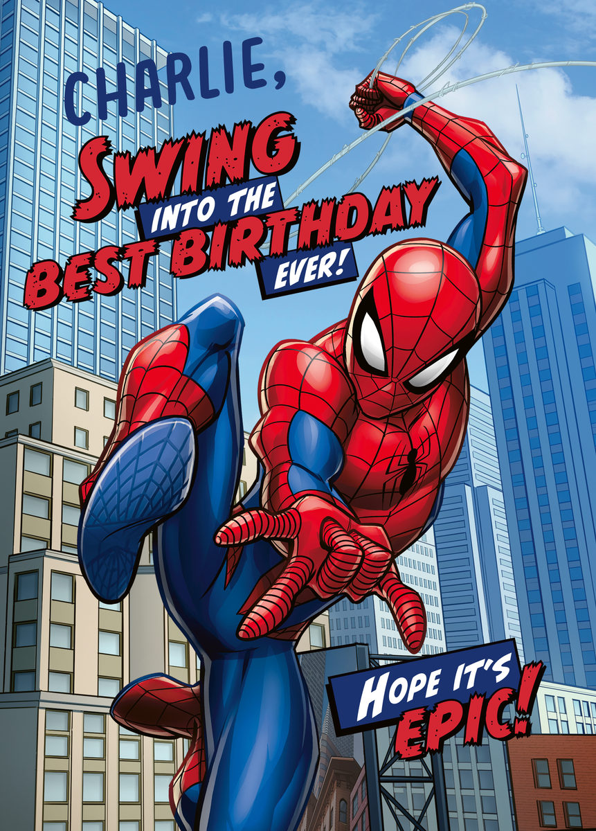 Marvel Spider Man Bold Design Nephew Birthday Card – Collect Cards - View #8